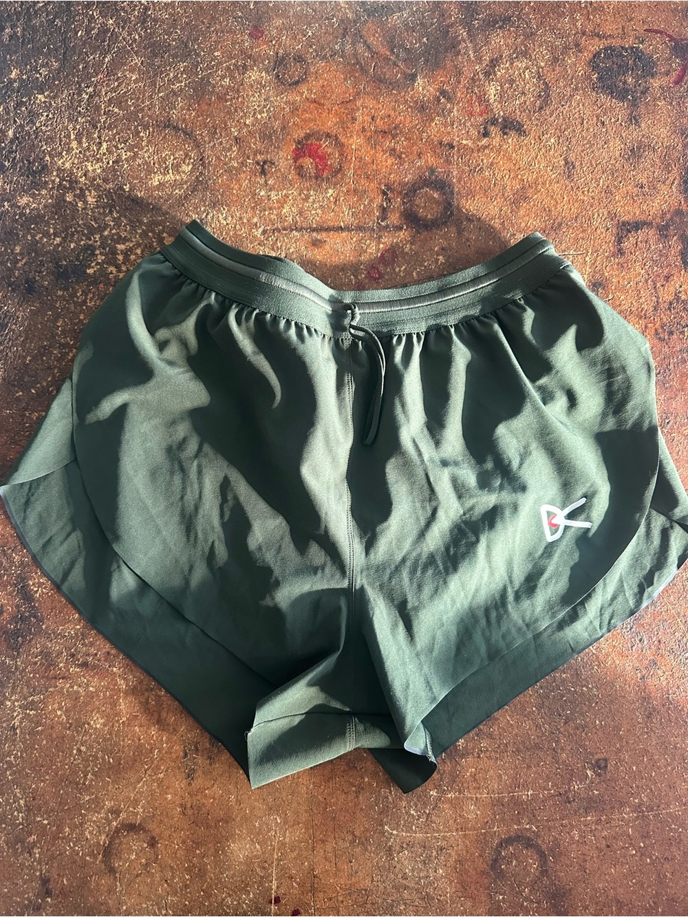 District Vision Dark Green Women's Athletic Shorts with Drawstring